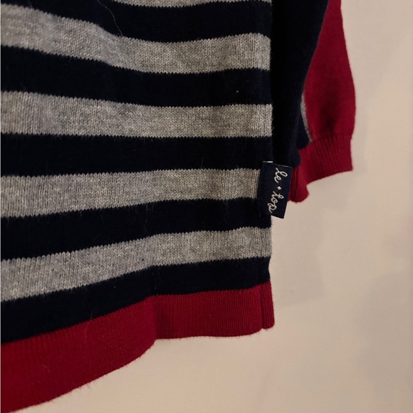 Le Top Toddler Sweater Size 3T Red White Blue - Picture 3 of 5